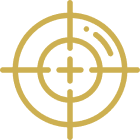 Target symbol on black background