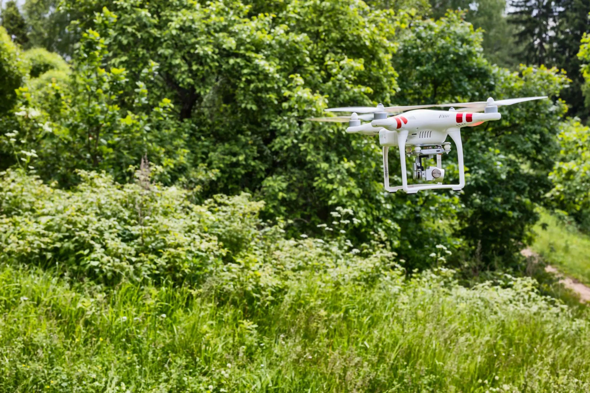 Quadrocopter flying in nature