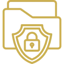 Folder with security lock icon